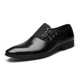 Men's Flats Shoes Fashion Split Leather Business Shoes - Toplen