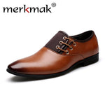 Men's Flats Shoes Fashion Split Leather Business Shoes - Toplen