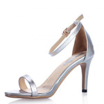 Gold Silver Women Classic Dancing High Heel Party Wedding - Toplen