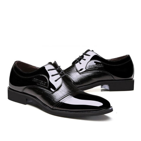 Pointed Toe Leather Shoes Business Wedding - Toplen