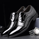 Pointed Toe Leather Shoes Business Wedding - Toplen