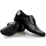 Men Casual Office Business Autumn Pattern Leather Shoes - Toplen