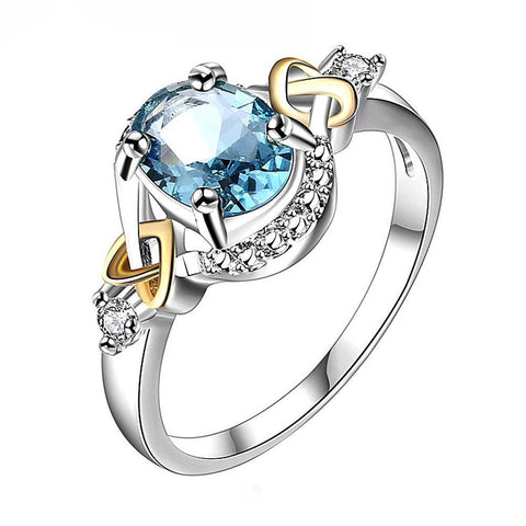 Alloy Engagement Ring with Crystal - Toplen