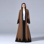 Women Long Abaya Robe With Belt Dress - Toplen