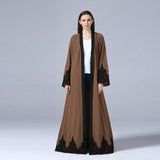 Women Long Abaya Robe With Belt Dress - Toplen