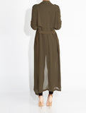 Women Coat Solid Color Windbreaker Sleeve Top - Toplen