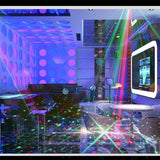 Voice Control Mini Laser Projector Light DJ Disco Party Music Stage Lighting Effect With LED Blue Xmas Lights - Toplen