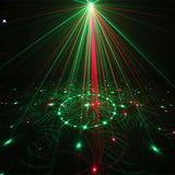 Voice Control Mini Laser Projector Light DJ Disco Party Music Stage Lighting Effect With LED Blue Xmas Lights - Toplen