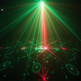 Voice Control Mini Laser Projector Light DJ Disco Party Music Stage Lighting Effect With LED Blue Xmas Lights - Toplen
