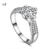 Flower Crystal Ring For Women Silver Rose Gold - Toplen