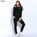 Women Thicken Sweatshirt Hoodies Tracksuits - Toplen