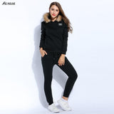 Women Thicken Sweatshirt Hoodies Tracksuits - Toplen