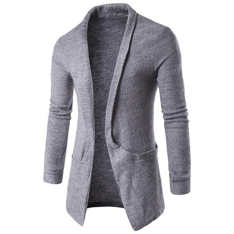 Mens Fashion Autumn Winter Long Sleeves Cardigan - Toplen