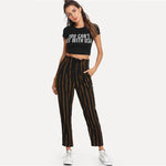 Casual Women Straight Full Length Pants - Toplen