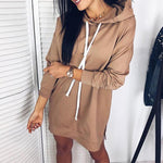 Ladies Long Sleeve Boho Hooded Top - Toplen