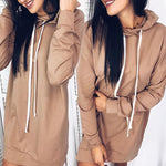 Ladies Long Sleeve Boho Hooded Top - Toplen