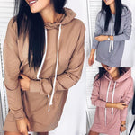 Ladies Long Sleeve Boho Hooded Top - Toplen