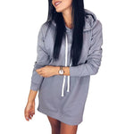 Ladies Long Sleeve Boho Hooded Top - Toplen
