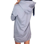 Ladies Long Sleeve Boho Hooded Top - Toplen