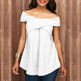 Women Off Shoulder Sleeveless Sweatshirt Pullover Tops - Toplen
