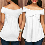 Women Off Shoulder Sleeveless Sweatshirt Pullover Tops - Toplen