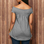 Women Off Shoulder Sleeveless Sweatshirt Pullover Tops - Toplen