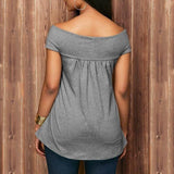 Women Off Shoulder Sleeveless Sweatshirt Pullover Tops - Toplen