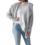 Womens Hooded Fluffy Winter Cardigan Overcoat - Toplen
