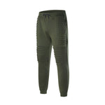 Men's Sport Striped Lashing Belts Casual Drawstring Pant - Toplen