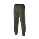 Men's Sport Striped Lashing Belts Casual Drawstring Pant - Toplen