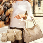 Fashion Ladies Designer Handbag Set Leather Shoulder Messenger Tote Purse Bag - Toplen