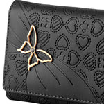 Womens Ladies Purse Wallet Clutch butterfly PU Leather Long Zip Bag Card Holder - Toplen