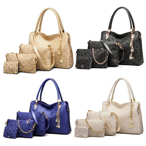 Fashion Ladies Designer Handbag Set Leather Shoulder Messenger Tote Purse Bag - Toplen