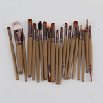 20X Make Up Brushes Set Eyeshadow Eyeliner Lip Powder Foundation Blusher Gift