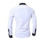 Mens Long Sleeve Shirt Button Up Business Work Smart Formal Plain - Toplen