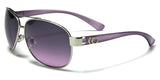 Womens Ladies Designer Wrap Aviator Metal UV400 Sunglasses - Toplen