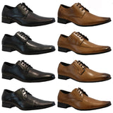 Mens Smart Faux Leather Wedding Office Work Shoes - Toplen