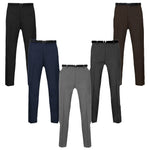 Mens Formal Trousers Casual Office Smart Business Work - Toplen