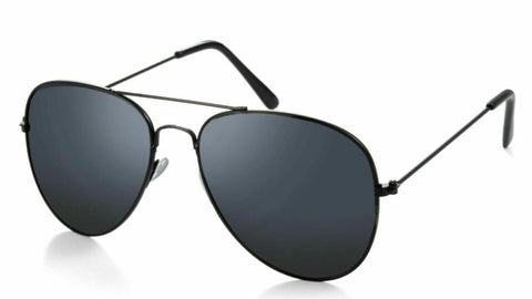 Pilot All Black Lens Aviation Unisex Sunglasses