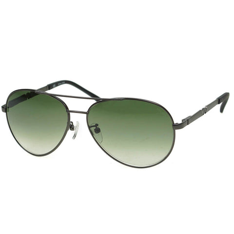 Police Aviator Legend 2 Gunmetal Green Lens Mens Classic Sunglasses - Toplen