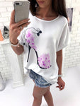 Womens Short Sleeve Tops Summer Casual Loose Blouse Top T Shirt - Toplen