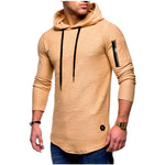 Mens Long Sleeve Slim Fit Casual Muscle Fit Hoodies - Toplen