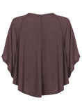 Ladies Batwing Top blouse open shoulder baggy t shirt - Toplen