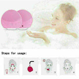Silicone Electric Facial Cleansing Spa Massage Cleaner Brush