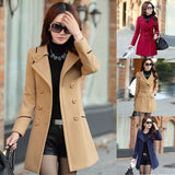 Ladies Winter Slim Long Coat Parka Overcoat - Toplen