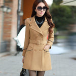 Ladies Winter Slim Long Coat Parka Overcoat - Toplen