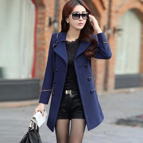 Ladies Winter Slim Long Coat Parka Overcoat - Toplen