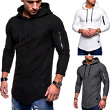 Mens Long Sleeve Slim Fit Casual Muscle Fit Hoodies - Toplen