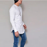 Mens Casual Long Sleeve Shirts Formal Slim Fit Shirt Tops T-Shirt - Toplen