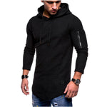 Mens Long Sleeve Slim Fit Casual Muscle Fit Hoodies - Toplen
